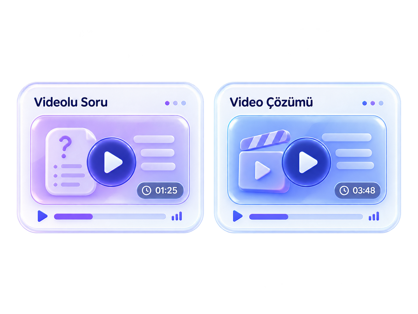 Videolu soru ve video çözümü önizlemesi